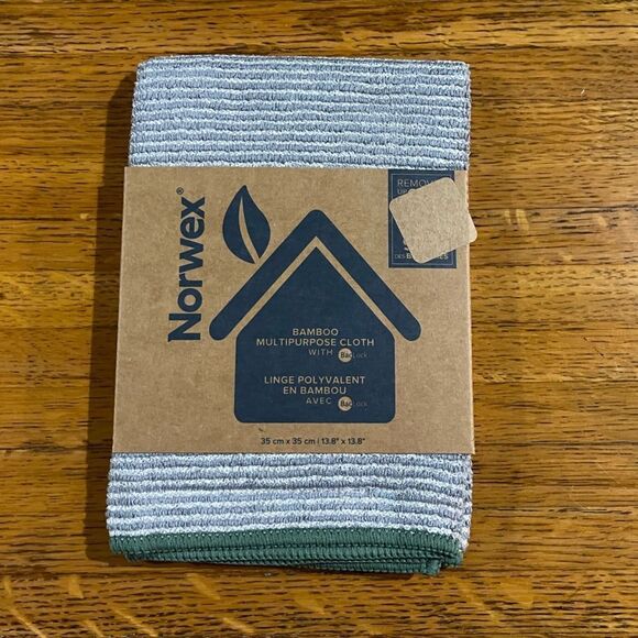 Norwex Bamboo Multipurpose Cloth Graphite/Green NWT - Picture 13 of 15